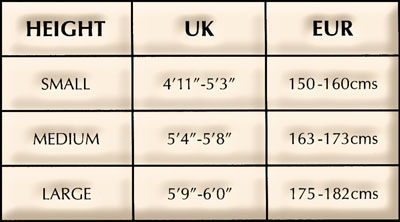 Size Chart for Charnos Light Fantastic Hold-Ups 7d