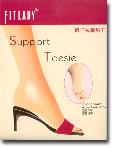 MK0F012: Support Knee High Socks Open Toe 15D