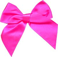 Hot pink satin bow