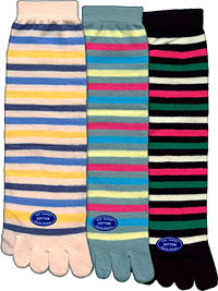 Calf Highs: Propeds Ladies Cotton Toe Socks (size 73Kb)