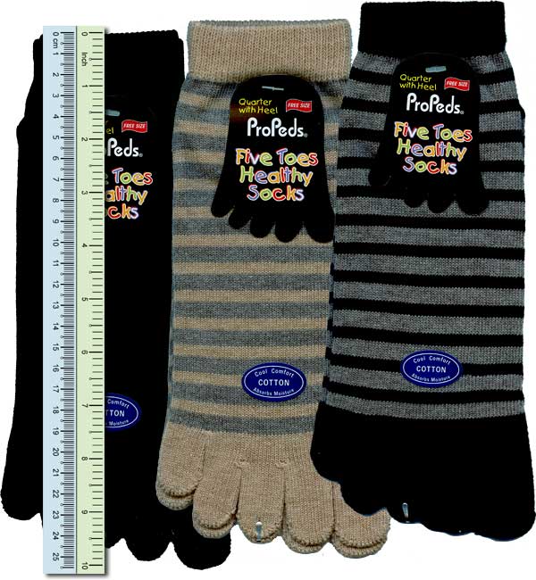 PP30382: Men Quarter Cotton Toe Socks