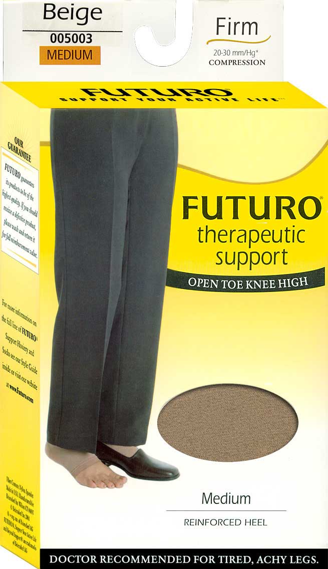 FT0500X: Therapeutic Support Knee Highs Open Toe