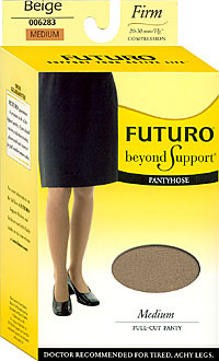Futuro Women`s Beyond Support Pantyhose Reinforced Toe (size 70Kb)