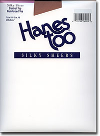 Control Top Pantyhose: Hanes Too - Silky Sheers (size 28Kb)