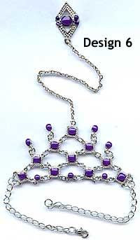 Costume Jewelry: OEM Fashion Slave Bracelet-Ring with Purple Stone (size 85Kb)