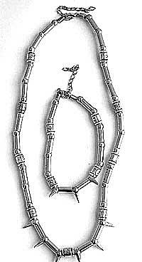 Costume Jewelry: OEM Fashion Necklace and Bracelet set Tibetan Spike (size 22Kb)