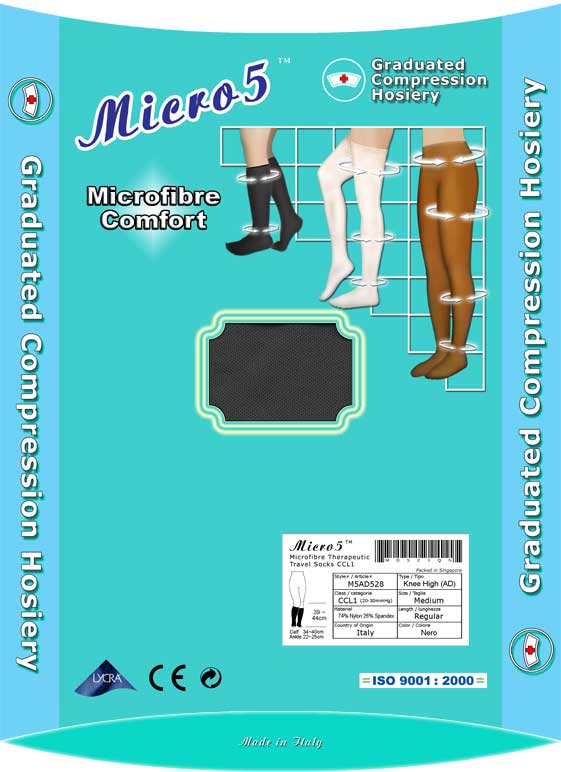 M5AD528: Micro5 Travel Socks CCL1 Open Toe