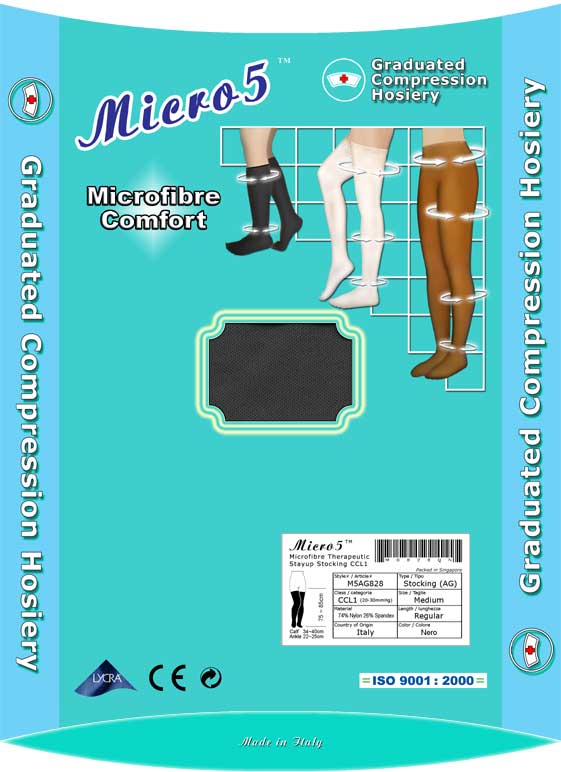 M5AG828: Micro5 Therapeutic Stayup Stocking CCL1 Open Toe