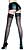music legs Sheer Backseam Stocking With Lace Top