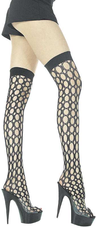 ML04914: Open Wave Lace Thigh Hi
