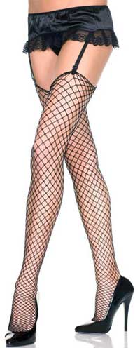 Fishnet Stockings: Music Legs Spandex Mini Diamond Net Thighhi (size 23Kb)