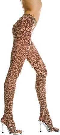 Fashion Pantyhose: Music Legs Leopard Print Tights (size 36Kb)