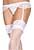 music legs Lace Garter Belt With sheer lace top thigh Hi set