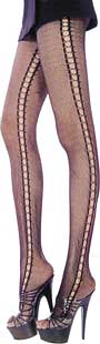 Fashion Pantyhose: Music Legs Mesh Pantyhose With Side Crochet (size 42Kb)