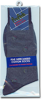 Calf Highs: Propeds Business Wear Mercerised Cotton Socks (size 89Kb)