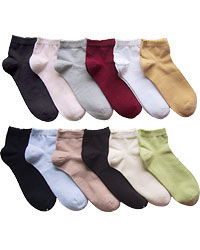 Ankle Highs: Propeds Ankle Cotton Socks with Scallop Top (size 62Kb)