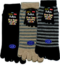 Toe Socks: Propeds Men Quarter Cotton Toe Socks (size 67Kb)