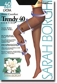 Control Top Pantyhose: Sarah Borghi Trendy 40 Corpino 40~70d (size 63Kb)