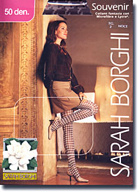 Fashion Pantyhose: Sarah Borghi Souvenir Printed Microfibre Tights 50d (size 0Kb)
