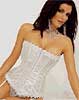 Sensual Mystique Slimming Jacquard Strapless Corset with Thong