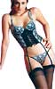 Sensual Mystique Embroidered corset with G-String