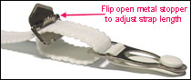Metal clip for garter belt